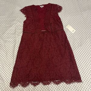 TOBI Maroon Red Lace Dress, women’s size medium